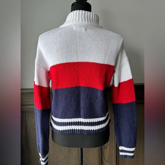 La Hearts Red, White, and Navy Cowl Sweater - Picture 2 of 7